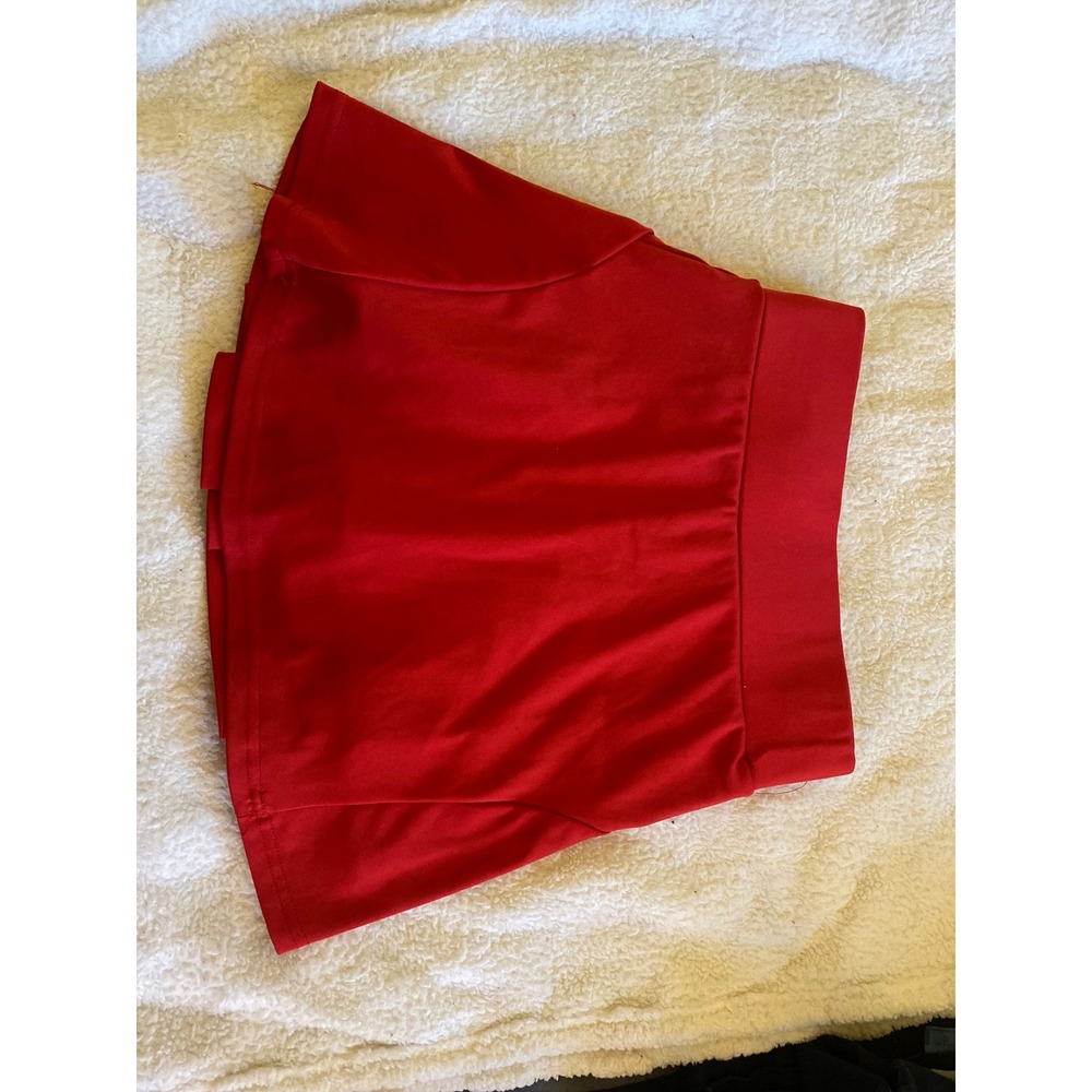 Werena Red Pleated Athletic Skort XS Tennis Golf Running Skirt Zipper Pocket